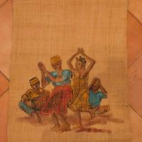 Tela africana dipinta a mano su tessuto 