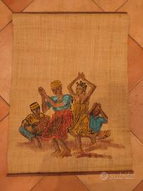 Tela africana dipinta a mano su tessuto 