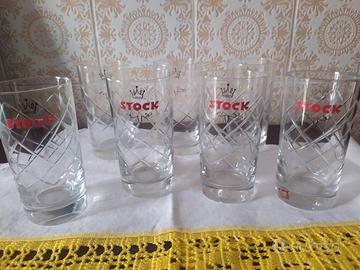 Bicchieri n. 6 originali marca Stock anni '60