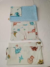 Set Per lettino bambini cotone e minky