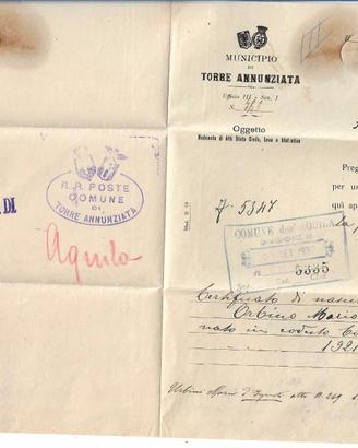 1893 / 1969 N 14 DOCUMENTI VARI SOTTODESCRITTI