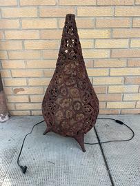 Lampada realizzata con ricci di mare, artigianale.