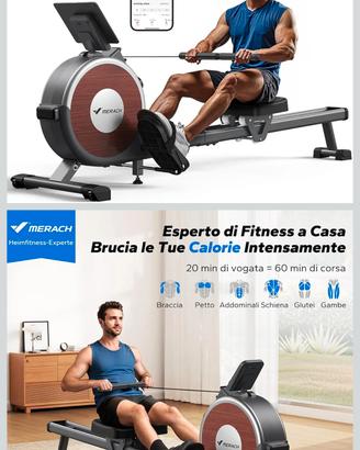 vogatore con esercizi in App 