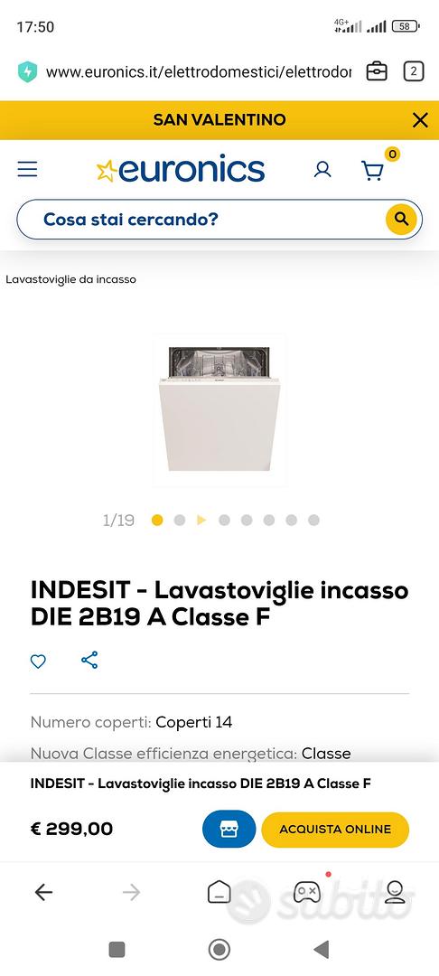 Indesit Lavastoviglie a incasso DIE 2B19 A