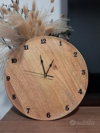 orologio da parete in legno- idee per la casa 