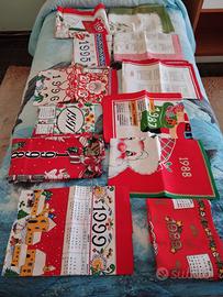 Strofinacci con calendario anni 80 e 90 