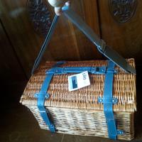 Cesta vimini picnic  coibentata con tracolla x 4