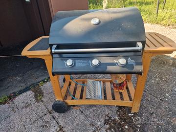 Barbecue a gas 3 fuochi con coperchio – completo