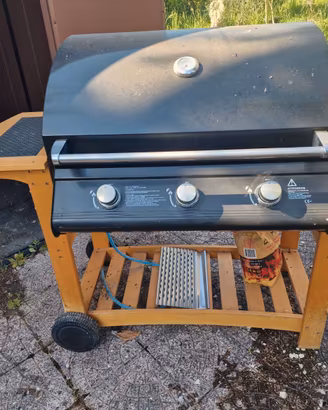 Barbecue a gas 3 fuochi con coperchio – completo