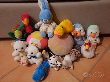 Lotto 17 pupazzi morbidi per bambini – Ottime cond