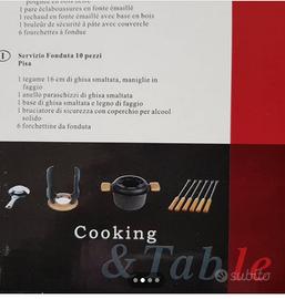 servizio per fonduta