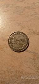 Moneta da 1 lira italiana coniata nel 1922.
