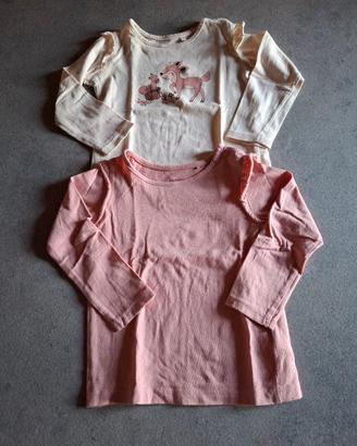 Set 2 pezzi maglie cotone lunghe Lupilu 92 cm nuov