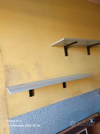 2 mensole con supporto 100 x 40 