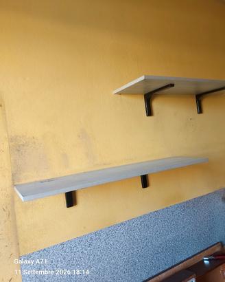 2 mensole con supporto 100 x 40 