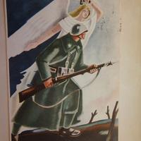 Cartolina Militare 1943 - Fante e Vittoria Alata (