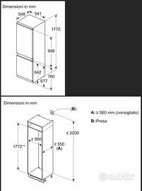 Frigorifero incasso Bosch KIV86NSE0