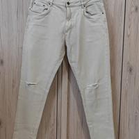 Jeans uomo beige 