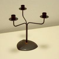 Candelabro in metallo, vintage modernariato