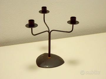 Candelabro in metallo, vintage modernariato