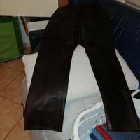 Pantaloni in pelle vera neri