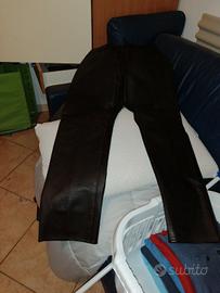 Pantaloni in pelle vera neri