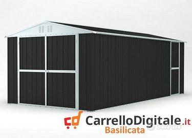 Box garage auto in Acciaio 327x611cm 19mq nero
