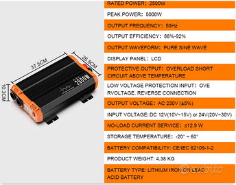 inverter 2kwcontinui  12V