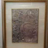 Quadro su lastra d' argento 