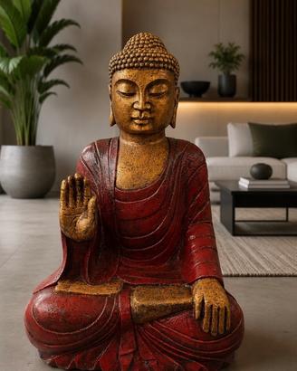 Monumentale Statua di Buddha in Marmo–80 cm(200kg