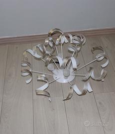 Lampadario "Ideal Lux" oro e bianco