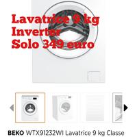 lavatrice beko inverter 9 kg