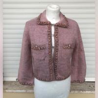 cardigan chanel rosa cipria 
