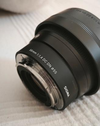 obiettivo sigma 56mm F1.4 e-mount