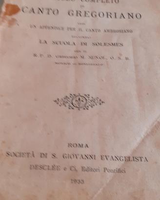 libro metodo di canto gregoriano
