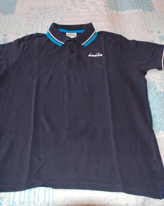 NUOVA POLO M/C DIADORA BLU 12/14ANNI