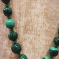 Collana Vintage Malachite taglio "Cabochon"