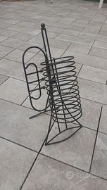 Porta CD musicali in alluminio grigio NUOVO