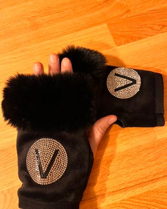 Guanti neri senza dita nuovi