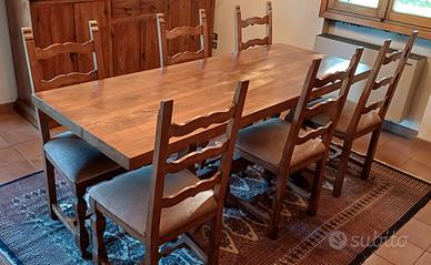 set tavolo e sedie da soggiorno 