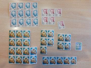 Francobolli varie tipologie in lire ed euro