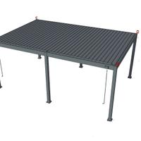 Pergola Bioclimatica in alluminio manuale 6x4m.