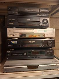 6 Lettori CD/DVD/SOUND/VHS HI Fi Stereo Anni 80/90