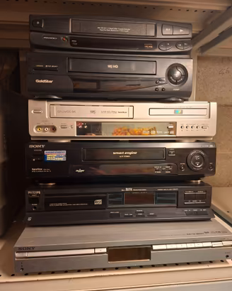 6 Lettori CD/DVD/SOUND/VHS HI Fi Stereo Anni 80/90