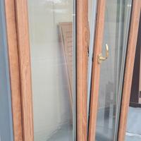 porta balcone alluminio legno TT frassino