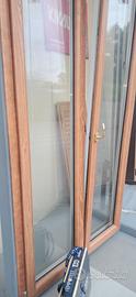porta balcone alluminio legno TT frassino