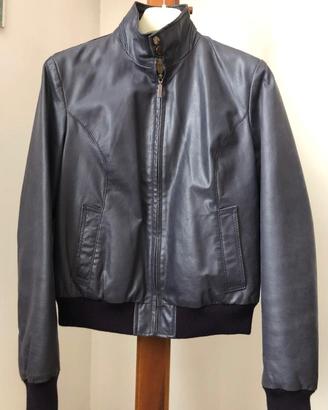 Giacca bomber pelle viola conbipel