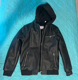 Giacca ecopelle con finta felpa interna BLUKIDS