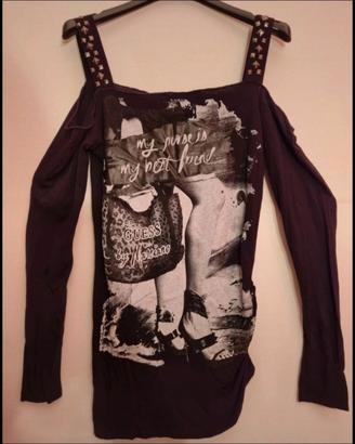 T-shirt Guess by Marciano con spalle scoperte