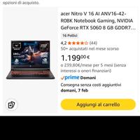 Acer Nitro V 16 AI notebook gaming